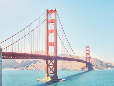Fiets over de Golden Gate Bridge
